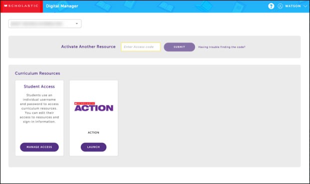 your Scholastic dashboard